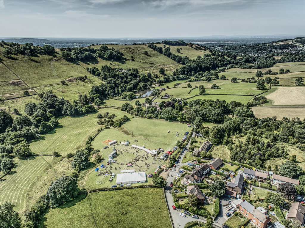 Rainow Fete from a drone